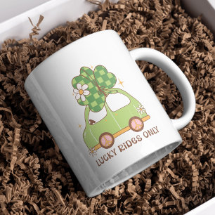 Caneca De Café Carro do Dia de São Patrício Retro Apenas Passeios