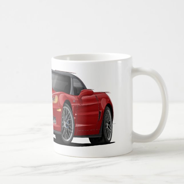 Caneca De Café Carro do vermelho de Corveta ZR1 (Direita)