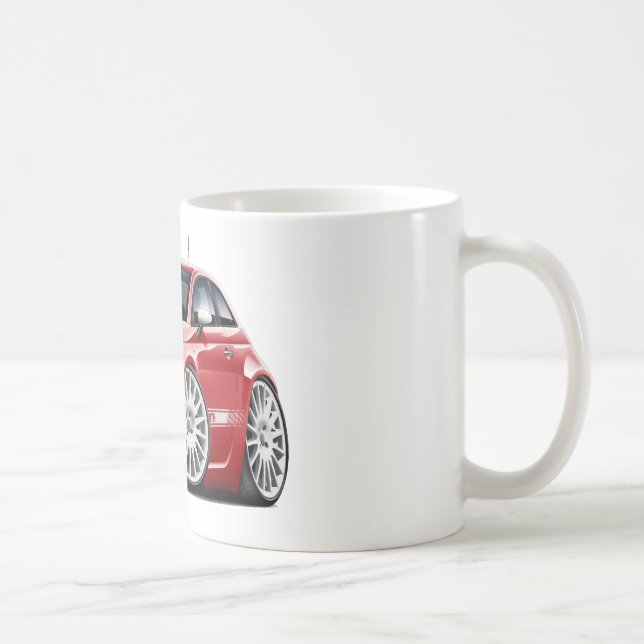 Caneca De Café Carro do vermelho de Fiat 500 Abarth (Direita)