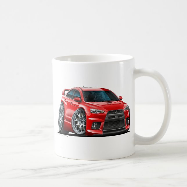Caneca De Café Carro do vermelho de Mitsubishi Evo (Direita)