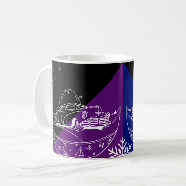 Caneca De Café Carro e Árvore (Frente Esquerda)