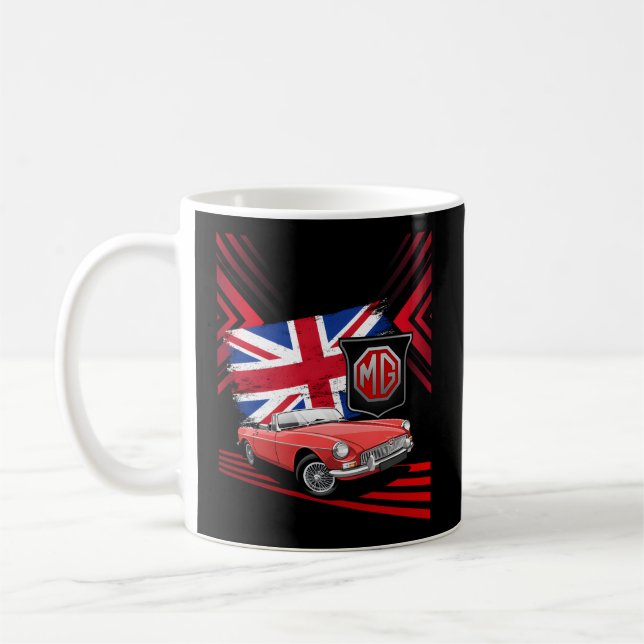 Caneca De Café Carro Esportivo Britânico Mg Mgb Convertível (Esquerda)