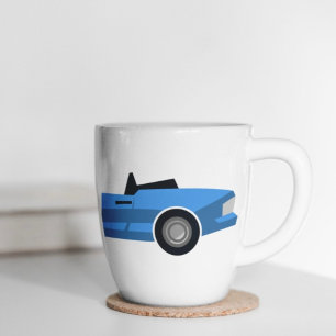 Caneca De Café Carro Esportivo Conversível Estilizado com nome 