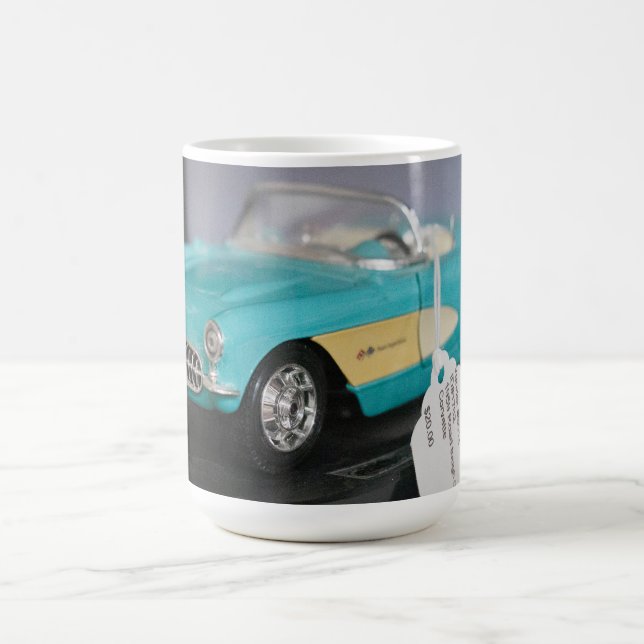 Caneca De Café Carro Modelo Convertível Turquoise Vintage (Centro)