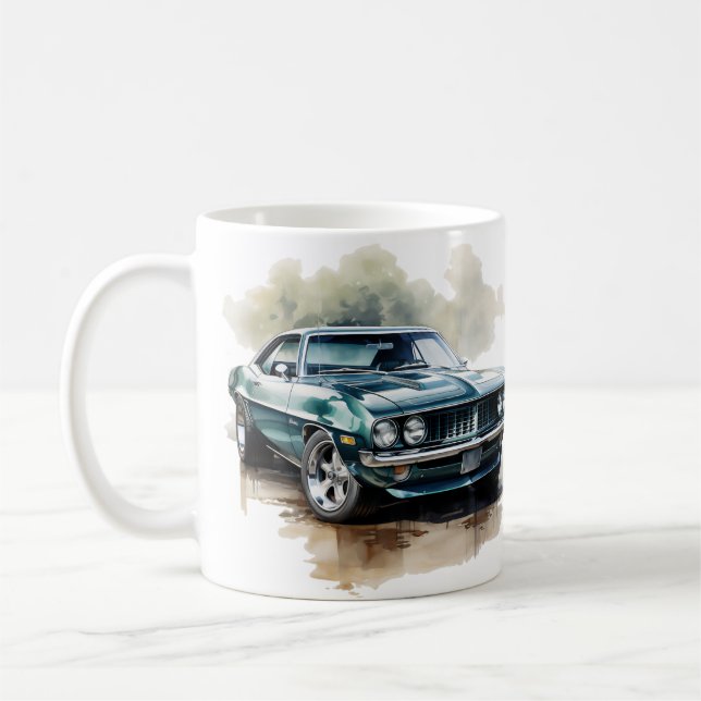 Caneca De Café Carro Musculoso Clássico (Esquerda)