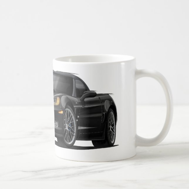 Caneca De Café Carro preto de Corveta ZR1 (Direita)