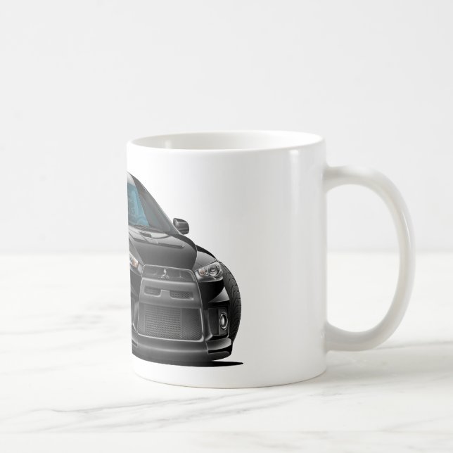 Caneca De Café Carro preto de Mitsubishi Evo (Direita)