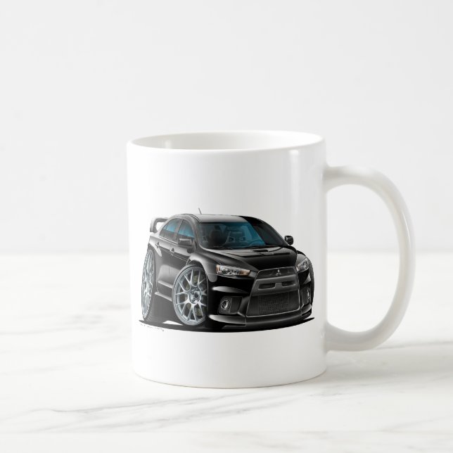 Caneca De Café Carro preto de Mitsubishi Evo (Direita)