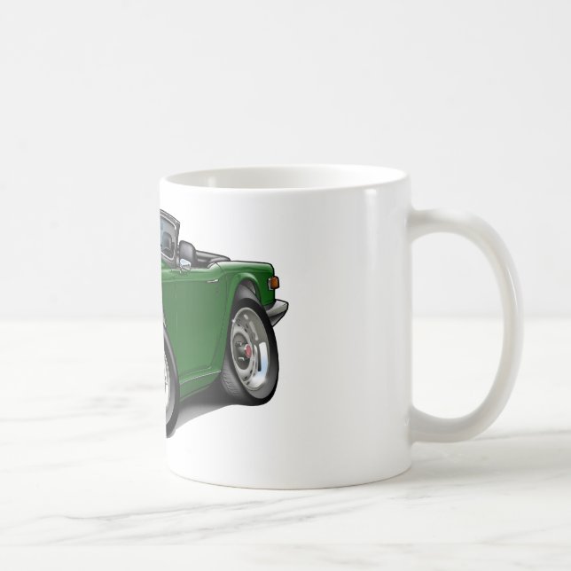 Caneca De Café Carro verde de Triumph TR6 (Direita)