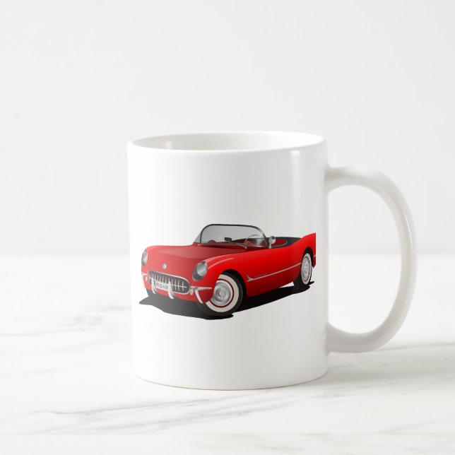 Caneca De Café carro vermelho clássico (Direita)