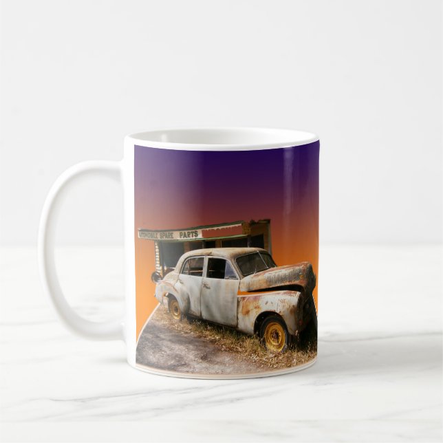 Caneca De Café Carro vintage Russo E Garagem, (Esquerda)