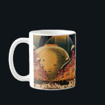Caneca De Café Carro Voador de Cidade Futurística Ficção Ciência<br><div class="desc">Ilustração Vintage viagem e imagem de ficção científica de transportes apresentando um clássico quadrinho retrô sci fi urbano com uma cidade do futuro. Os prédios arquitetônicos têm a forma de cones e veículos voam no céu como pássaros enquanto multidões de pessoas estão se movendo através da metrópole.</div>