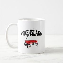 Caneca De Café carroça vermelha FIRE ISLAND NEW YORK praia ferry