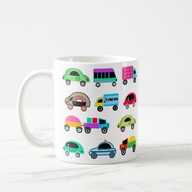 Caneca De Café Carros engraçados (Esquerda)