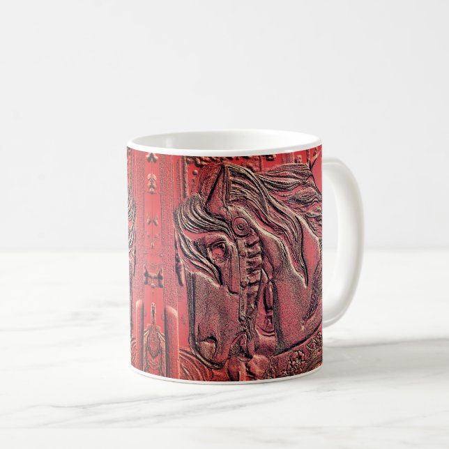 Caneca De Café Carrossel Horse — Arte Digital (Frente Esquerda)