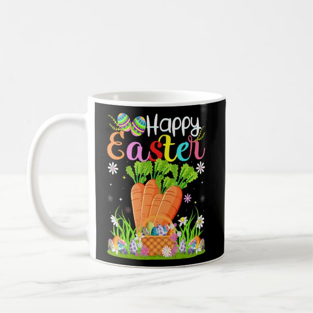 Caneca De Café Carrot Bunny Egg Hunting Felz pascoa 2 (Esquerda)