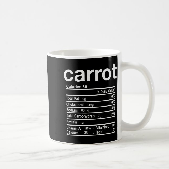 Caneca De Café Carrot Nutrition Facts Funny Thanksgiving Christma (Direita)