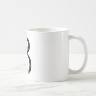 Caneca De Café Carta Botânica 'B', Arte de Monograma Inspirado na