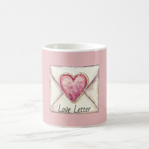 Caneca De Café Carta de Amor Coração