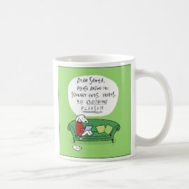 Caneca De Café Carta de Cachorro aos Papais noeis - Cartoon de Na