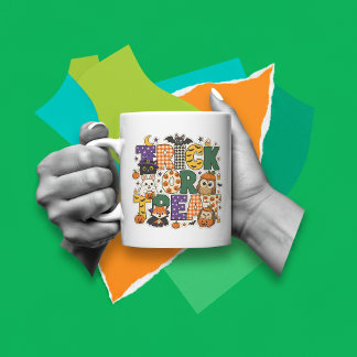 Caneca De Café Carta de Doce ou Travessura