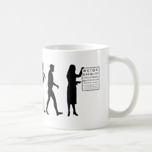 Caneca De Café Carta de olho óptica do doutor de olho evolução