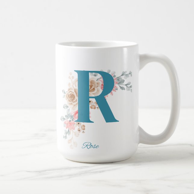 Caneca De Café Carta Personalizada de Café Mug R (Direita)