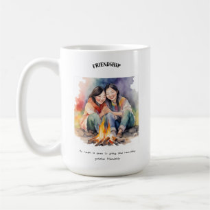 Caneca De Café Cartão de Afirmação Positiva de Amizade