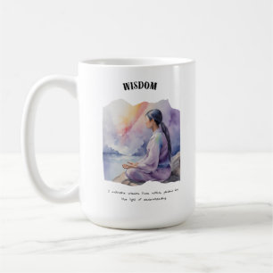 Caneca De Café Cartão de Afirmação Positivo Sabedoria