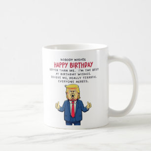 Caneca De Café Cartão de Aniversário do Donald Trump
