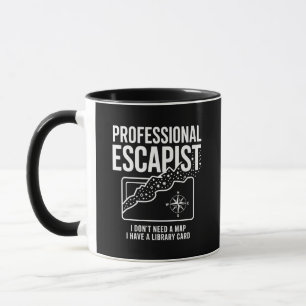 Caneca de Café Cartão de Biblioteca de Fugitivo Pr