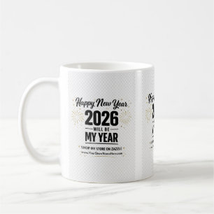 Caneca De Café Cartão de Boas Festas de Ano Novo 2026