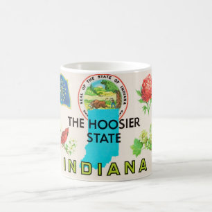 Caneca De Café Cartão de Boas-Vindas de Indiana Hoosier