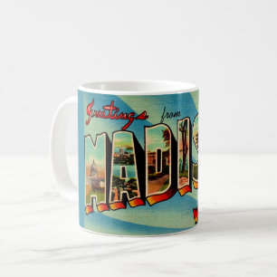 Caneca De Café Cartão de Boas-Vindas de Madison Wisconsin