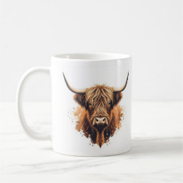Caneca De Café Cartão de Boas-vindas Vaca das Terras Altas - 