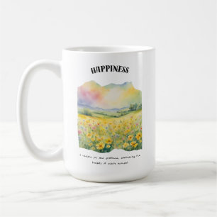 Caneca De Café Cartão de Confirmação Positivo da Felicidade