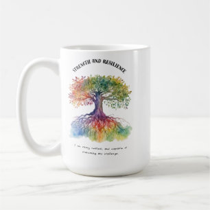 Caneca De Café Cartão de Confirmação Positivo de Resistência e Re