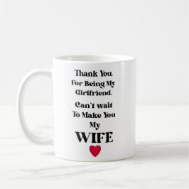 Caneca De Café Cartão de Dia dos Namorados para Namorada/Esposa