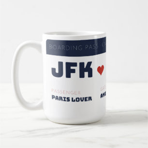 Caneca De Café Cartão de Embarque para Paris Viagem Cartão de Emb