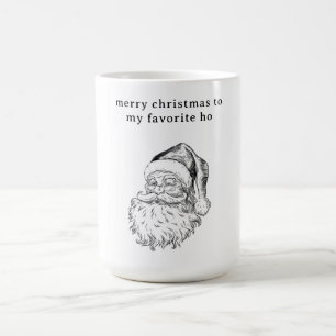 Caneca De Café Cartão de Férias Favorito do Papai Noel 