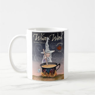 Caneca De Café Cartão de Halloween de bruxa