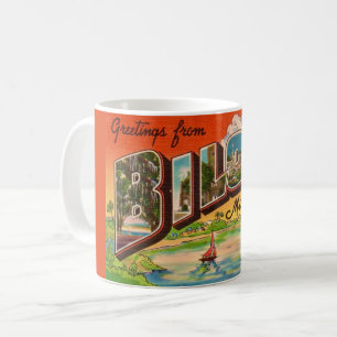 Caneca De Café Cartão de Saudações de Biloxi Mississippi