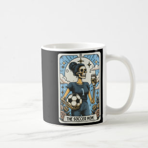 Caneca De Café Cartão de Tarô da Mãe de Futebol Vintage Halloween
