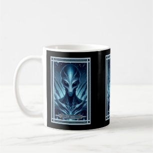 Caneca De Café Cartão de Tarô de Alienígena