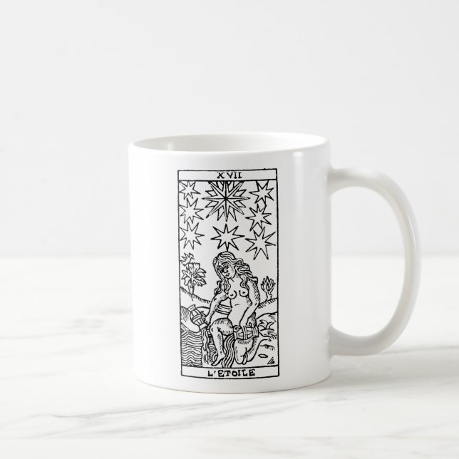 Caneca De Café Cartão de Tarot: As estrelas (Direita)