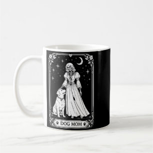 Caneca De Café Cartão de Tarot de Mãe de Cachorro Bruxa Esqueleto