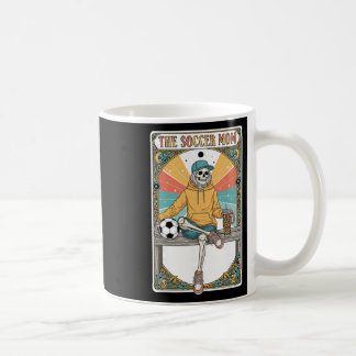 Caneca De Café Cartão de Tarot de Mãe de Futebol Esqueleto Café B