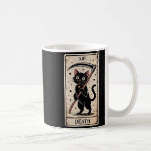 Caneca De Café Cartão de Tarot Gato Preto Oculto Bruxa Morte Piad