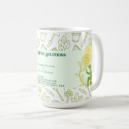 Caneca De Café Cartão de visita de Soluções de jardinagem e paisa