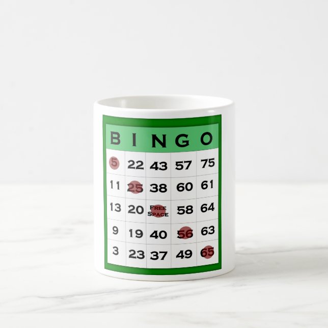 Caneca De Café cartão do bingo (Centro)